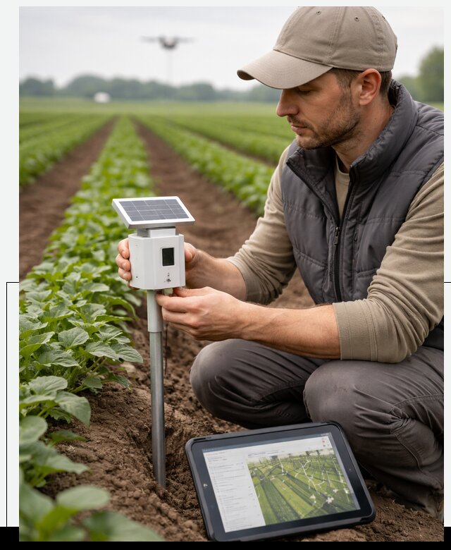 IoT мониторинг сельскохозяйственных полей и контроля в Пыти-Яхах