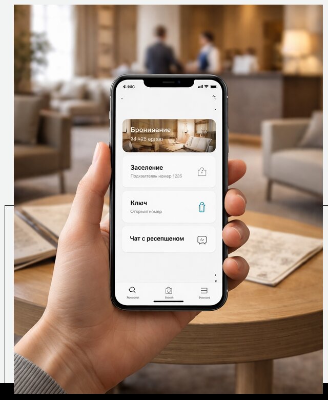 Мобильное приложение для гостей отеля в Пыти-Яхах, управление сервисом